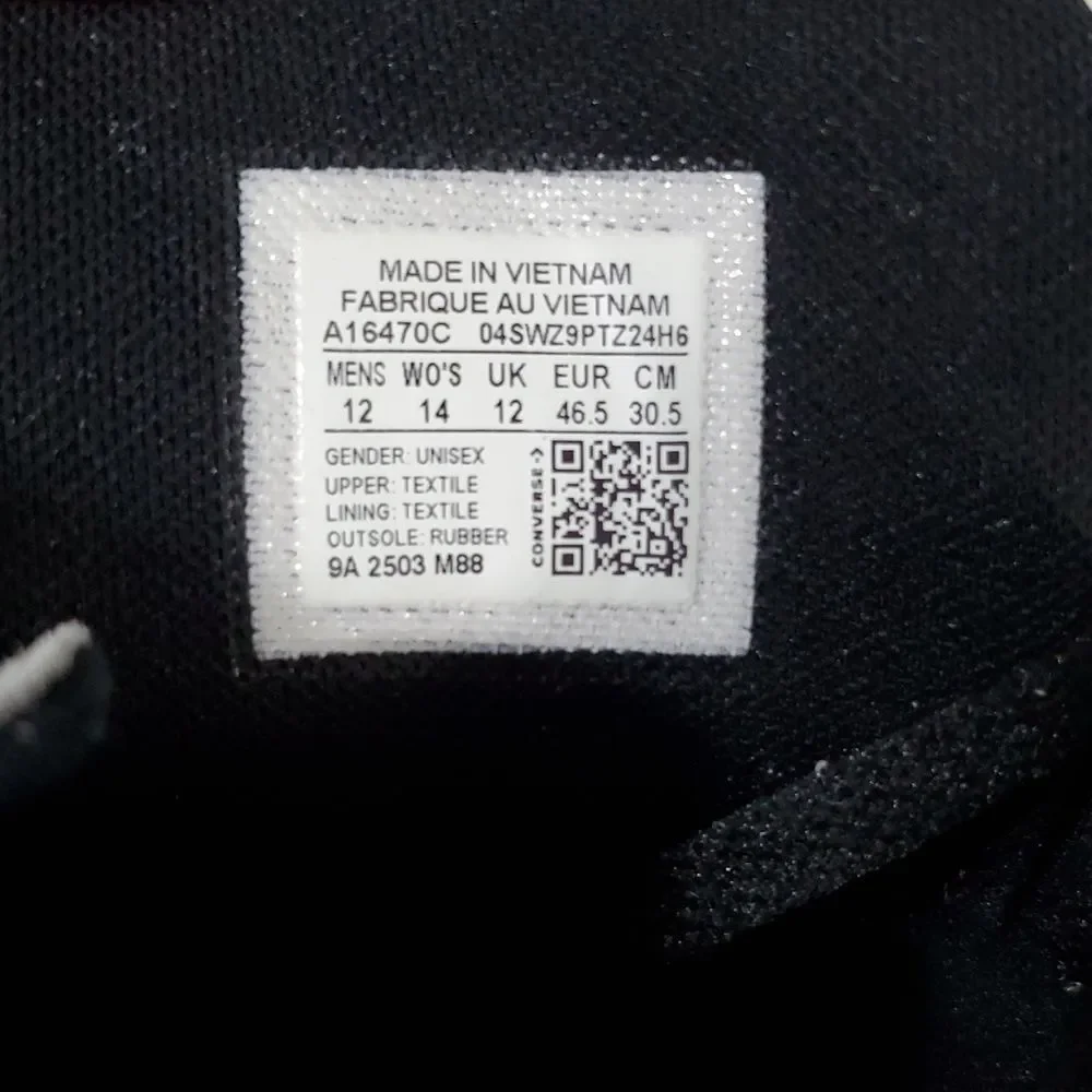 Converse All Star CTAS High Street Mid Unisex Sneakers Black Grey M12/ W14 - Picture 8 of 10